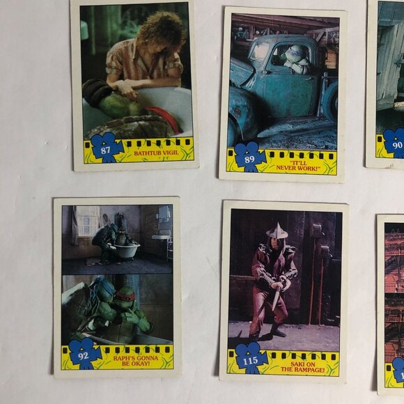 Lot of 8 Teenage Mutant Ninja Turtles The Movie Trading Cards & 1 sticker 1990 - Picture 4 of 12